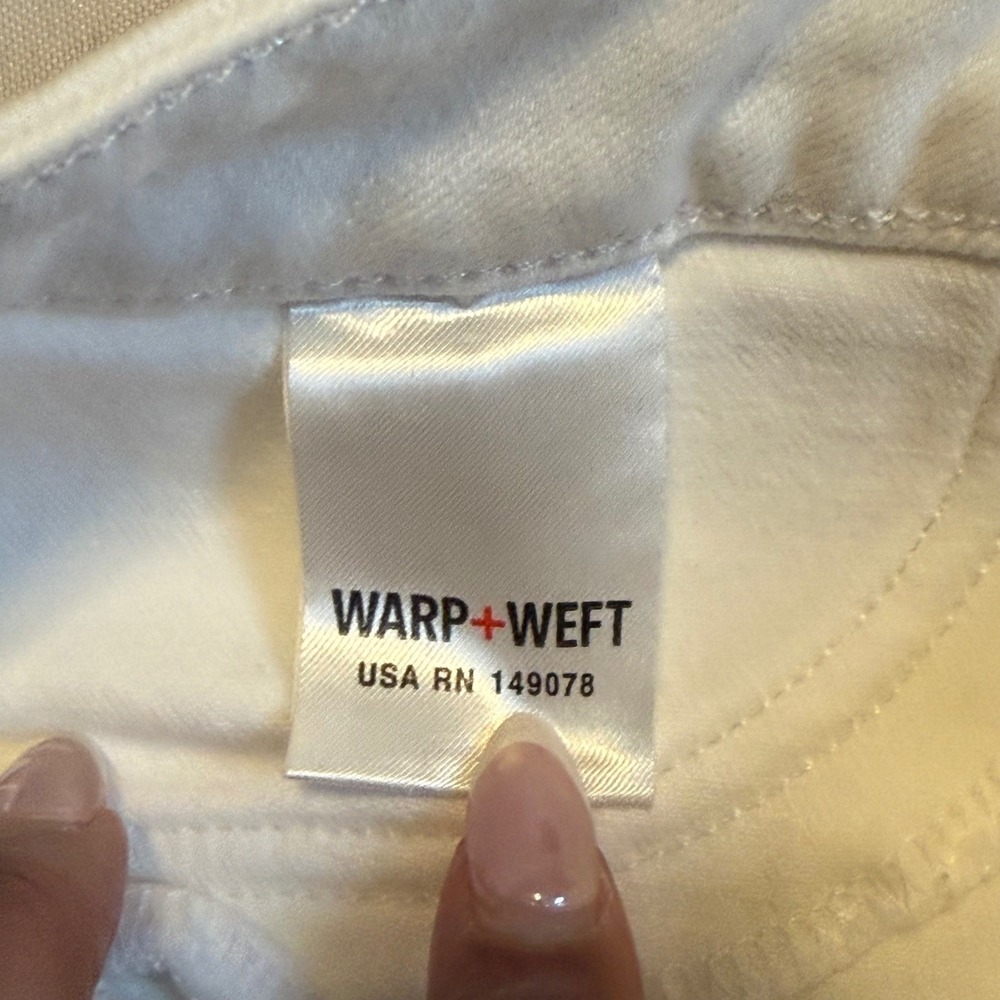 WARP+WEFT JFK New York City Skinny Jeans Women's‎ White Distressed Sz 32x29 - Picture 10 of 12